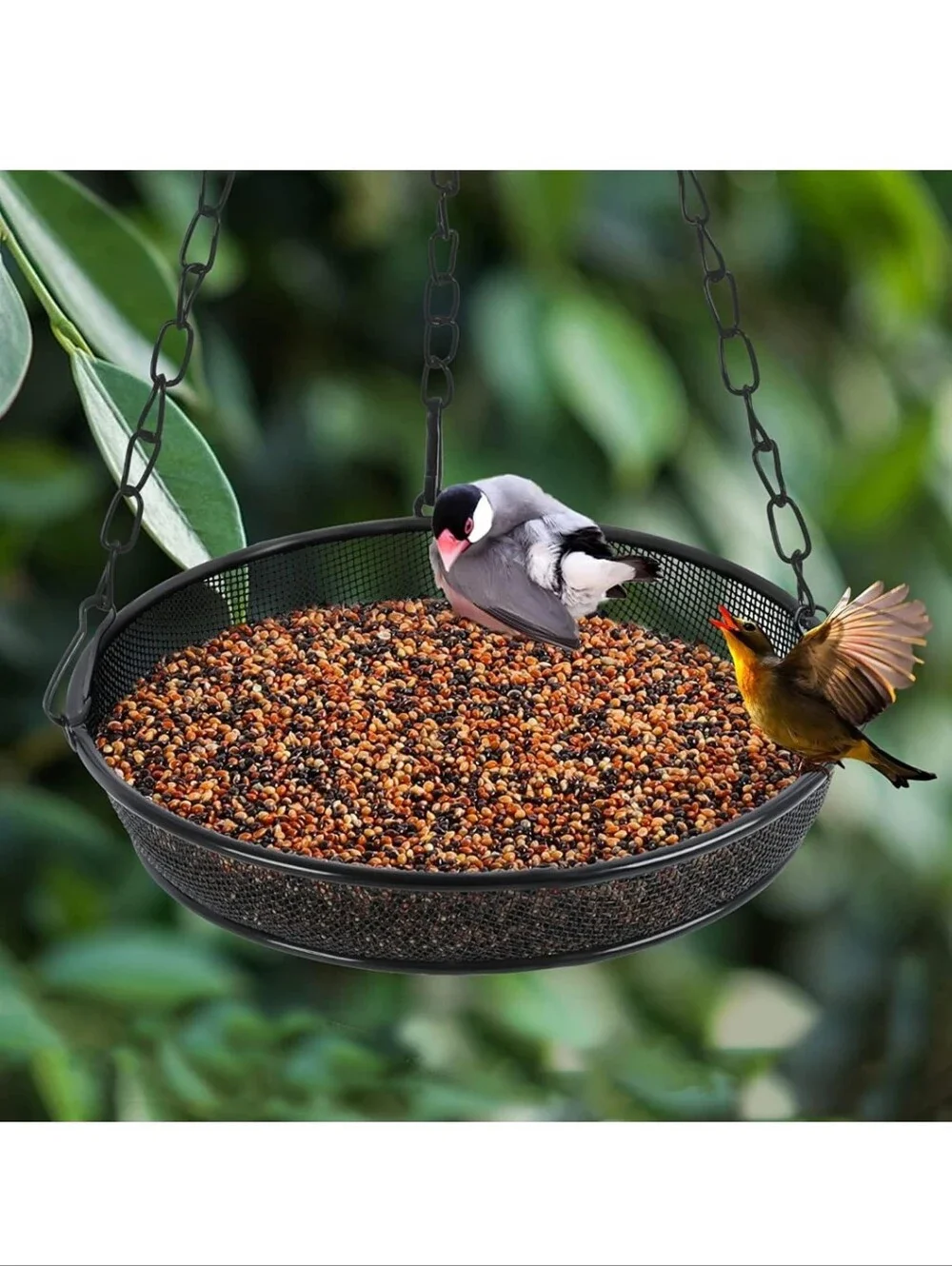 Black Hanging Mesh Bird Feeder - Two-Pack